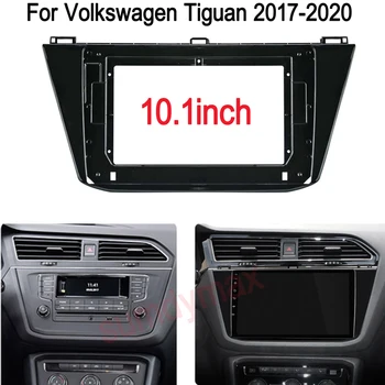 10inch avtomobil DVD ramka Audio Dash Trim to'plamlari Facia Panel Radio Player ekran 2 Volksvagen Tiguan uchun Din 2 Mk 2016 - 2022 avtomobil paneli