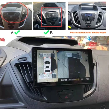 128 Ford tranzit Custom uchun GB ROM avtomobil Radio 2014 Super Slim sensorli ekran Android 13 Stereo Multimedia Player GPS navigatsiya