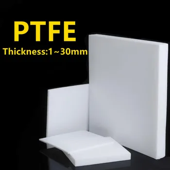 1~30 mm qalinlikdagi PTFE varaq PTFE plastinka PTFE taxta bloki Polytef plastinka korroziyaga qarshi ishlov berish modelini qayta ishlash materiallari