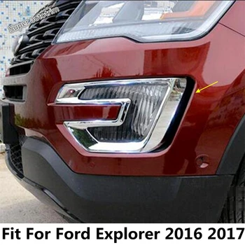 2dona Old tumanga qarshi chiroqlar Ford Explorer uchun chiroqlar Foglight Frame bezak Cover Trim 2016 2017 ABS Chrome Aksessuarlar tashqi Kit