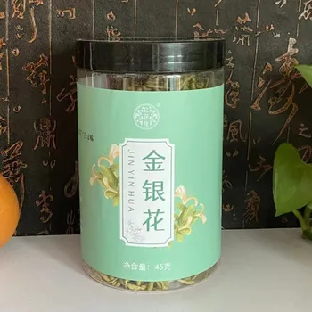 45g tabiiy ravishda honeysuckle qadoqlash shishasi A + + + Xitoy Jin Yin Hua Jinyinhua plastik shishasi