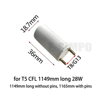 50pcs 25pairs T8 uchun T5 G13 uchun G5 lyuminestsent 14 Vt 28 Vt CFL quvur nur Sidecap PIN bazasi ega Socket Adapter Converter