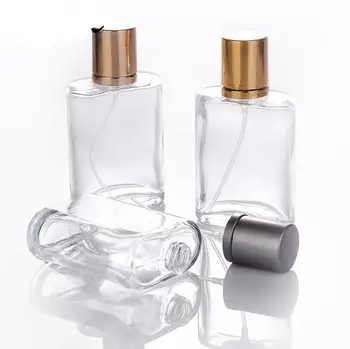 50pcs / lot shaffof bo'sh shisha 30ml Spray parfyum shishalari Parfum SN62 uchun Oltin va kulrang qopqoqli portativ kosmetik idishlar