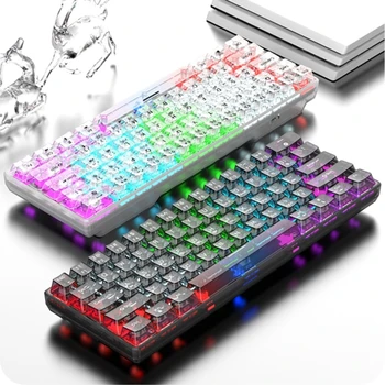 61 tugmalar mexanik klaviatura USB RGB Backlit o'yin ish stoli uy kompyuter aksessuarlari uchun mexanik klaviatura