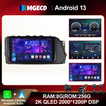9 inch Android 13 Hyundai Verna uchun 2017 avtomobil Radio ADAS Stereo Multimedia 4G LTE QLED RDS Video navigatsiya GPS DSP hech 2din