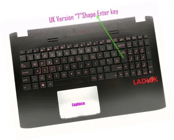 Asus GL552V GL552VL GL552VV GL552VX Palmrest uchun yangi UK yoritilgan klaviatura