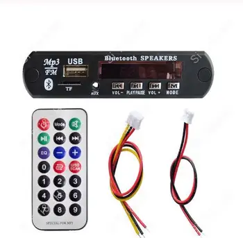 Avtomobil uchun 1Set standart simsiz Bluetooth 12v MP3 Vt dekoder taxtasi Audio moduli TF USB Radio
