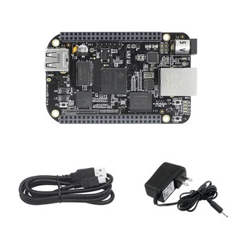 Beaglebone BB Black AM3358 Cortex - A8 512MB DDR3+4GB EMMC Linux ARM AI ishlab chiqish taxtasi uchun USB kabeli+quvvat AQSh vilkasi