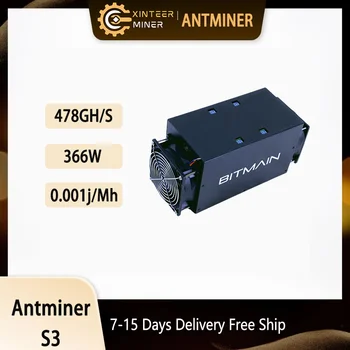 Bitmain Antminer S3 478gh/s 366 Vt,bepul yuk