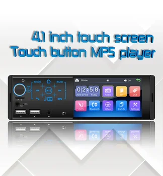 Bluetooth MP5 Player Radio Z1 avtomobil Bluetooth-mos 4.1 Inch sensorli ekran Avto FM Stereo Audio Radio