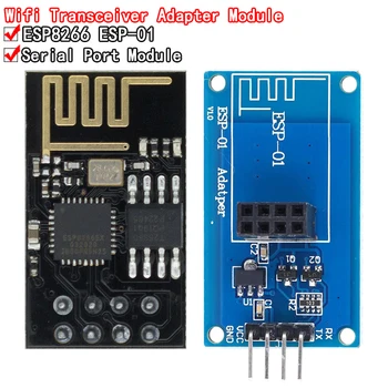 Esp8266 esp-01 seriyali simsiz Adapter moduli 3.3 v 5V Esp01 Breakout PCB adapterlari arduino uchun mos keladi