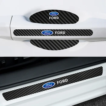 Ford focus Fiesta Ranger Mondeo Mustang Transit uchun avtomobil eshigi ostonasi stikeri eshik tutqichi kosasi tirnalgan himoya stikeri