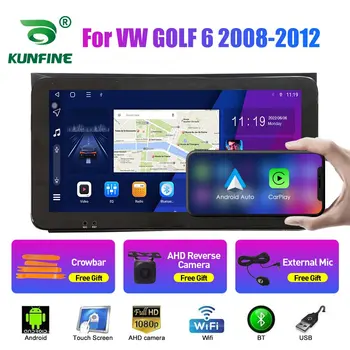 Golf uchun 10,33 dyuymli avtomobil radiosi 6 2008-2012 2Din Android sakkiz yadroli avtomobil Stereo DVD GPS navigatsiya pleyeri Qled ekranli Carplay