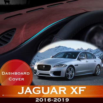 Jaguar XF XFL uchun 2016-2019 avtomobil Dashboard oldini olish Light Pad Instrument platforma stol qopqoqni teri anti-Slip Dash Mat 2018 2017