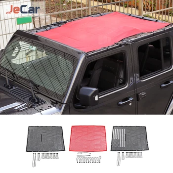 Jeep Vangler JL JT Gladiator 4 eshik 2018+ avtomobil aksessuarlari uchun JeCar Roof Sunshade mash izolyatsiya Net Top Cover anti UV nurlari