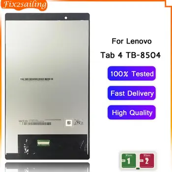 Lenovo Tab uchun 4 TB-8504x LCD displey Lenovo Tab uchun sensorli ekran Digitizer montaj 4 TB - 8504X TB-8504 TB-8504P planshet LCD