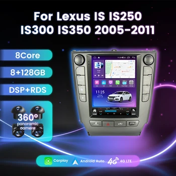 Lexus uchun Android aqlli tizimi avtomobil Multimedia pleer IS250 IS300 IS350 2005-2011 GPS Carplay Auto DSP 4G LTE 2din