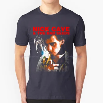 Nicks-Cave T Shirt 100% paxta Tee tug'ilgan kuni partiya Nik Cave va yomon urug'lar Post Punk Pop 80s 90s Avstraliya Melbourne