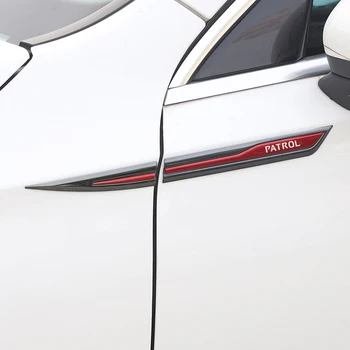 Nissan Patrol uchun 2pcs / Set Car Fender metall stiker tashqi dekorativ stikerlar modifikatsiyasi avtomobil emblemasi avtomobil aksessuarlari