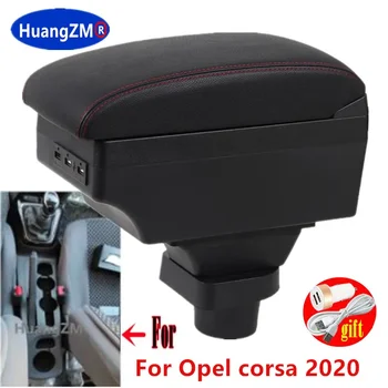 Opel corsa uchun qo'l dayama qutisi uchun Opel Fcorsa 2020 2021 2022 2023 avtomobil qo'ltiq qutisi ichki jihoz USB zaryadlovchi avtomobil aksessuarlari