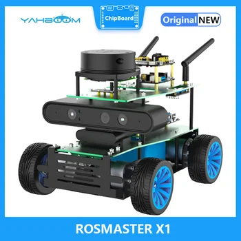 ROS Robot ROSMASTER X1 to'rt g'ildirakli differensial uchuvchisiz avtomobil Kit Lidar SLAM xaritalash Raspberry Pi Jetson Nano