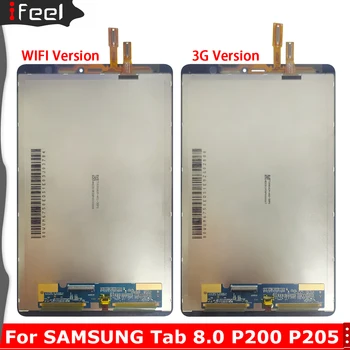 Samsung Galaxy Tab uchun LCD 8.0 SM-P200 SM-P205 LCD displey sensorli Ekranni almashtirish P200 /P205/3G