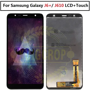 Sensorli ekran Digitizer Assambleyasi bilan Samsung J6 Plus J610 LCD displey uchun o'rniga 100% samsung J6+ lcd uchun sinov