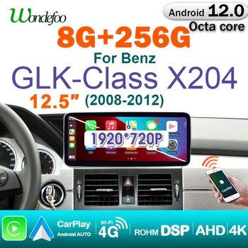 Simsiz CarPlay Android 12 Mercedes Benz GLK Class X204 uchun Avto Radio GPS 2008-2012 avtomobil Multimedia pleer Stereo autoradio 4G