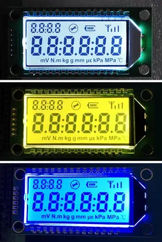 TN ijobiy 6 raqamli segmentli LCD panelli ekran moduli PCF8576 haydovchi IC 3v oq/sariq yashil/ko'k orqa yorug'lik I2C interfeysi