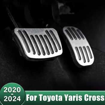Toyota Yaris Cross 2020 2021 2022 2023 2024 Uchun Alyuminiy Avtomobil Gaz Pedali Qopqog'i Sirpanishga Qarshi Prokladkalarni Himoya Qilish Aksessuarlari