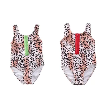 UK Toddler bolalar chaqaloq Qizlar Leopard mayo Bikini Sozlash mayo suzish kiyim