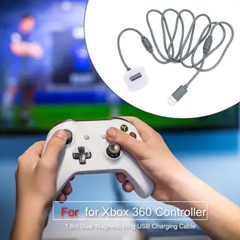 USB kontroller zaryadlovchi kabeli Xbox 360 simsiz Joystick uchun mukammal PVX yumshoq va qulay his qilish quvvat manbai kabeli