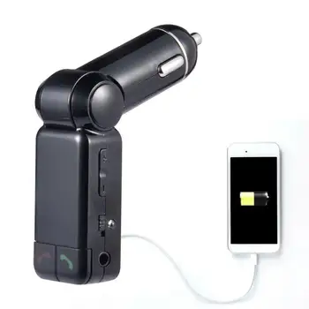 USB Port Audio Adapter va qabul MP3 avtomobil zaryadlovchi bilan FM uzatuvchi bilan 2 USB chiqish avtomobil Kit Hands-Free qo'ng'iroq qo'llab-quvvatlaydi