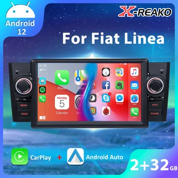 X-REAKO avtomobil radiosi Fiat Linea uchun 2007-2012 Video Stereo CarPlay Auto 7 